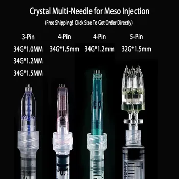 Kore 5 iğneli 4 İğneli Kristal Çok iğneli Enjeksiyon Mezodermi, Mikro İğneli Nanoneedle İğneli Aseptik Ambalajın Yerini Alır